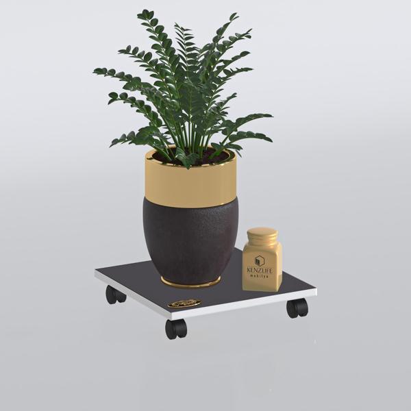 Kenzlife saksı damacana altlığı necmi gri 010*039*39 tüp saksılık - Image 1