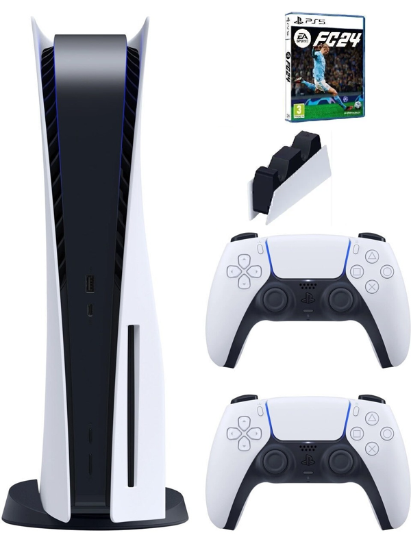 Sony Playstation 5 Standart +2. Kol Dualsense + Şarj istasyonu + ps5 FC24 (İthalatçı Garantili) - Image 1