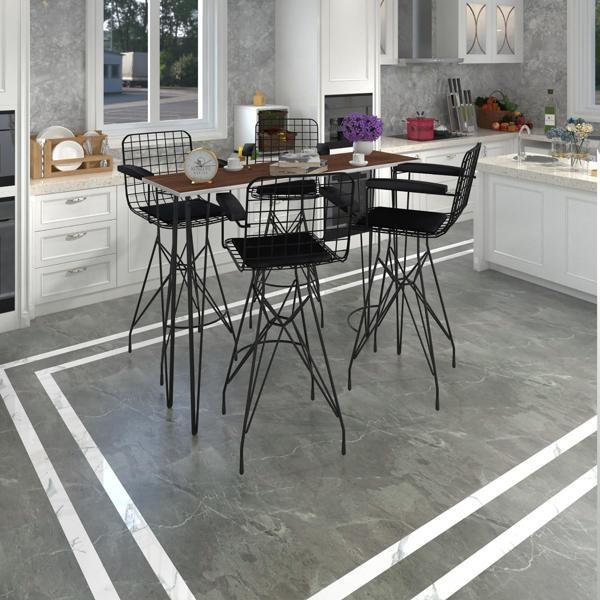 Knsz masa sandalye takımı hem105zengin cvzsyh 140*040 4 sandalye syhsyh kolçaklı - Image 1