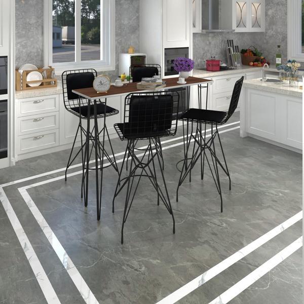 Knsz masa sandalye takımı hem105zengin cvzsyh 140*040 4 sandalye syhsyh sırt minderli - Image 1