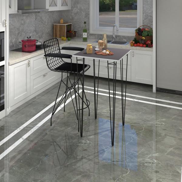 Knsz masa sandalye takımı hem105zengin grisyh 060*060 1 sandalye syhsyh kolçaklı - Image 1