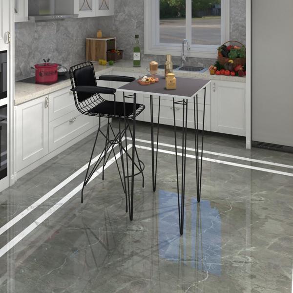 Knsz masa sandalye takımı hem105zengin grisyh 060*060 1 sandalye syhsyh kolçaklı sırt minderli - Image 1