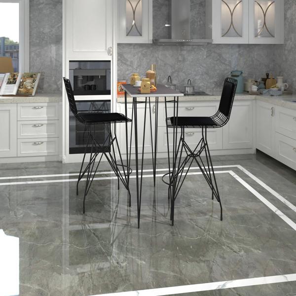 Knsz masa sandalye takımı hem105zengin grisyh 100*040 2 sandalye syhsyh sırt minderli - Image 1