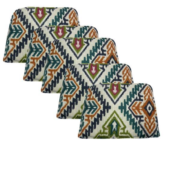 Knsz sırt minderi 5 li mazlum kilim desen kumaş cırtlı tel sandalyesi sırtı için - Image 1