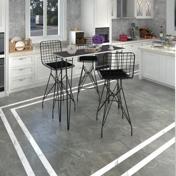 Knsz masa sandalye takımı hem105zengin grisyh 140*040 3 sandalye syhsyh - Image 1