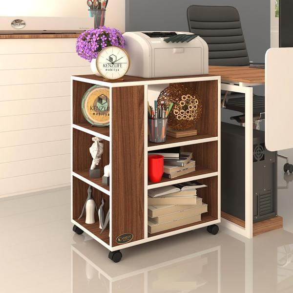 Kenzlife ofis yazıcı masası berubetto076 cvz 076*060*40 tekerlekli sekreter - Image 1