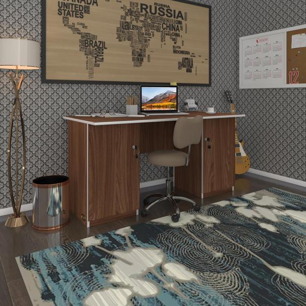 Kenzlife ofis masası masi oka cvz 75*170*60 kilitli kapaklı dolap çiftli bilgisayar çalışma masası - Image 1