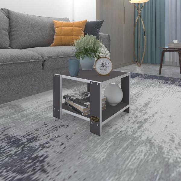 Kenzlife orta salon sehpası cakarta gri 39*39*39 yemek sofra bilgisayar (m) - Image 1