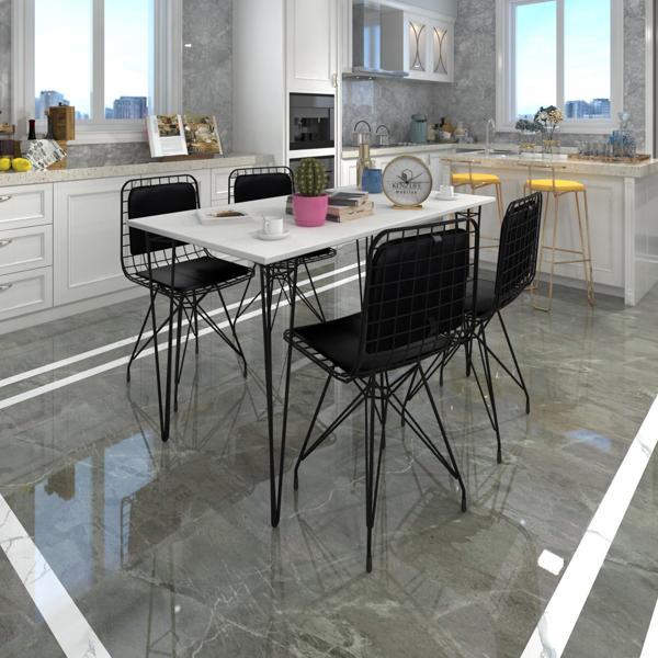 Knsz masa sandalye takımı hem75mazlum byzsyh 130*070 sm 4 sandalye syhsyh sırt minderli - Image 1
