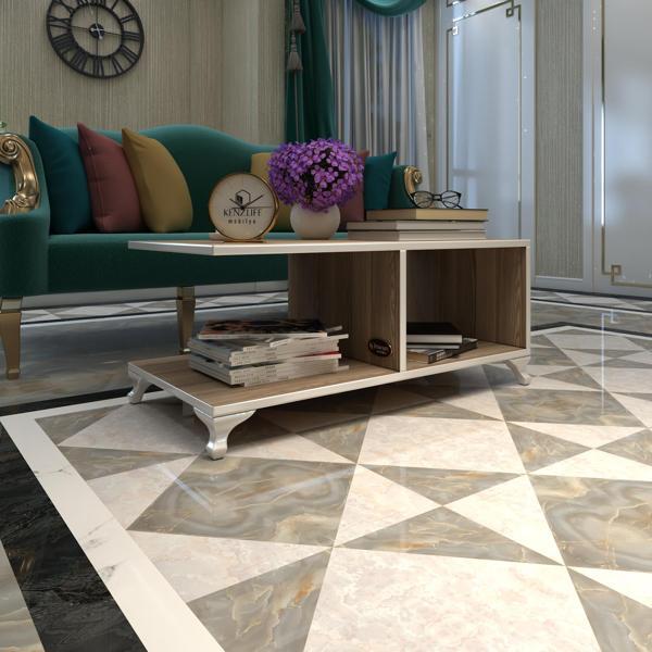 Kenzlife orta salon sehpası kazablanka crd 038*090*45 sofra çiçeklik - Image 1