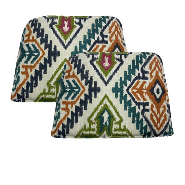 Knsz sırt minderi 2 li mazlum kilim desen kumaş cırtlı tel sandalyesi sırtı için - Image 1