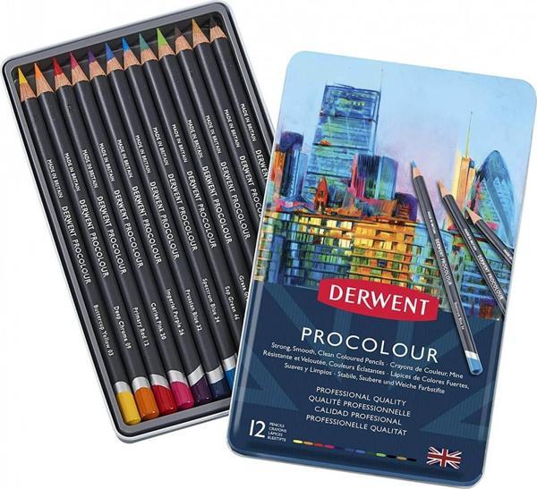 Derwent Procolour 12'li Kuru Boya Kalem Seti / 230250 - Image 1
