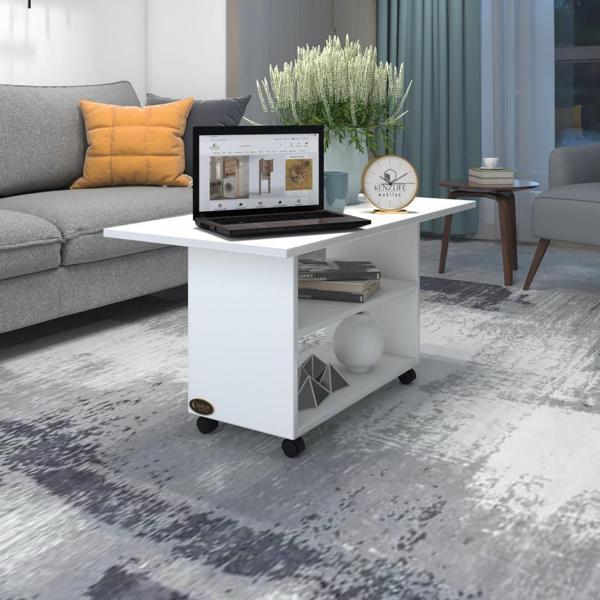 Kenzlife orta salon sehpası prag byz 045*070*50 tekerlekli yemek masası - Image 1