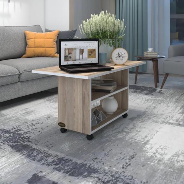 Kenzlife orta salon sehpası prag crd 045*070*50 tekerlekli yemek masası - Image 1
