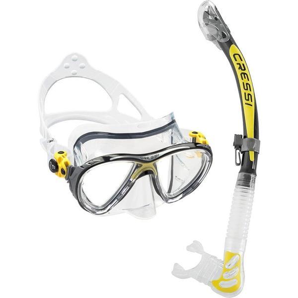 Cressi Big Eyes Evolution Maske Alpha Ultra Dry Şnorkel Seti CLEAR/YELLOW - Image 1