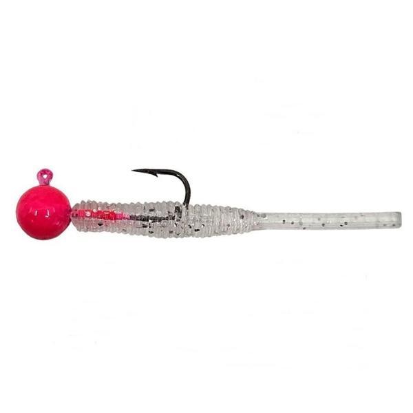 Kendo Hook Worm CY092 Jighead+Lrf Silikonu 2gr+4.5cm Head Pink/Silver Glitter - Image 1