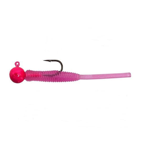 Kendo Hook Worm CY091 Jighead+Lrf Silikonu 1.5gr+4.5cm Head Pink/Pink - Image 1