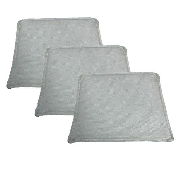 Knsz sırt minderi 3 lü mazlum beyaz kumaş cırtlı tel sandalyesi sırtı için - Image 1