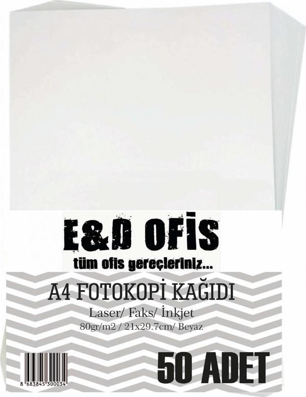 E&D Ofis A4 Fotokopi Kağıdı 50 Yaprak - Image 1