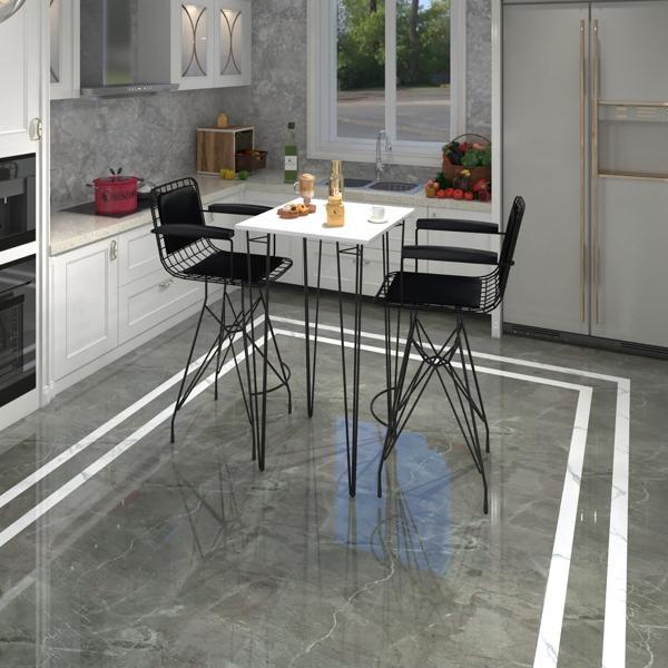 Knsz masa sandalye takımı hem105zengin byzsyh 060*060 2 sandalye syhsyh kolçaklı sırt minderli - Image 1