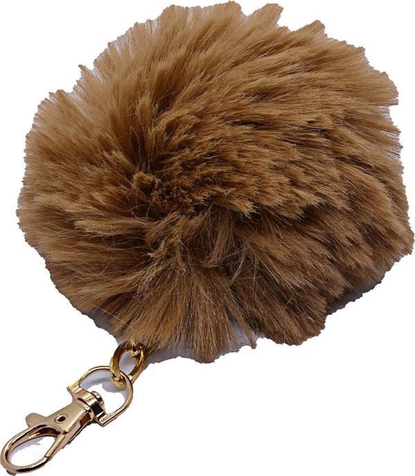 Cappuccino Renk Peluş Ponpon Anahtarlık  979 - Image 1