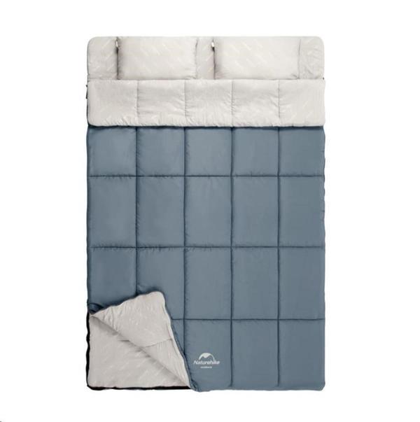 Naturehike HD250 Zarf Tarzı Yastıklı Çift Kişilik Pamuklu Uyku Tulumu Shadow Blue - Image 1
