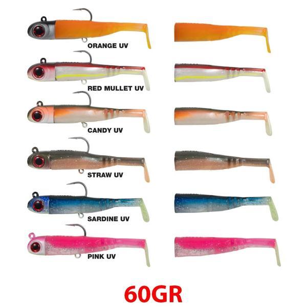 Seabor Lily Shad 11cm 60gr 2+1 Off Shore Silikon Yem Pink UV - Image 1