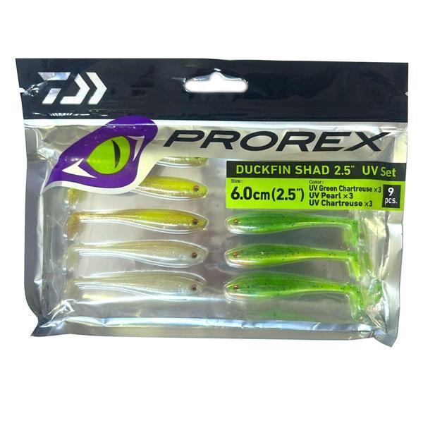 Daiwa Prorex Duckfin Shad 6cm 9 Adet Silikon Yem (UV Set) - Image 1