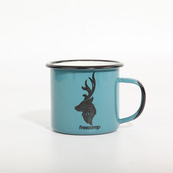 Freecamp Campers Emaye Kupa Mug 350 ML Petrol Mavisi - Image 1