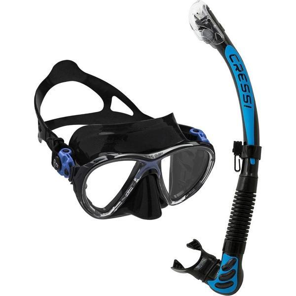 Cressi Big Eyes Evolution Maske Alpha Ultra Dry Şnorkel Seti BLACK/BLUE - Image 1