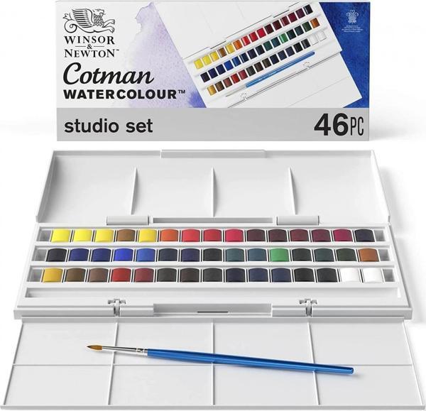 Winsor Newton Cotman 45'li Stüdyo Suluboya Seti - Image 1