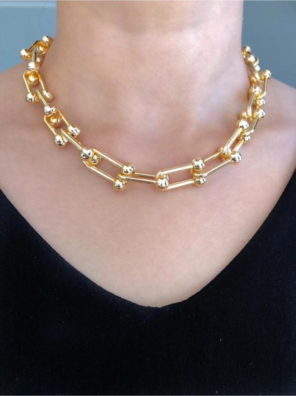 Kadın Blanca Tiffany Gold Zincir Kolye - 190 - Image 1
