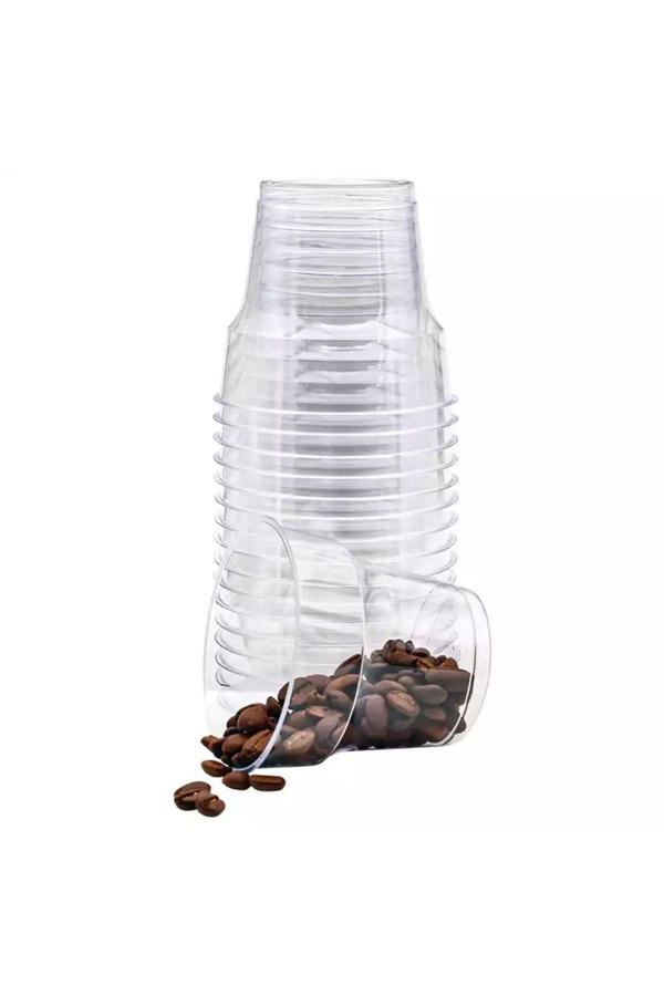 Yok Yok Ambalaj Kristal Sert Plastik Bardak 180Ml - Soğuk Içecekler Için 100 Adet - Image 1