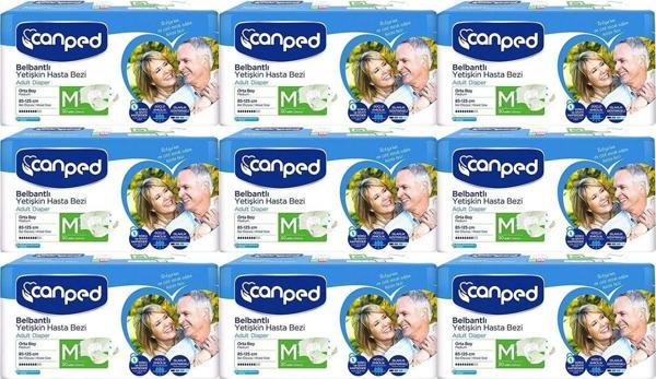 Canped Hasta Bezi Yetişkin Bel Bantlı Polietilenli M-orta Boy 270 Adet - Image 1