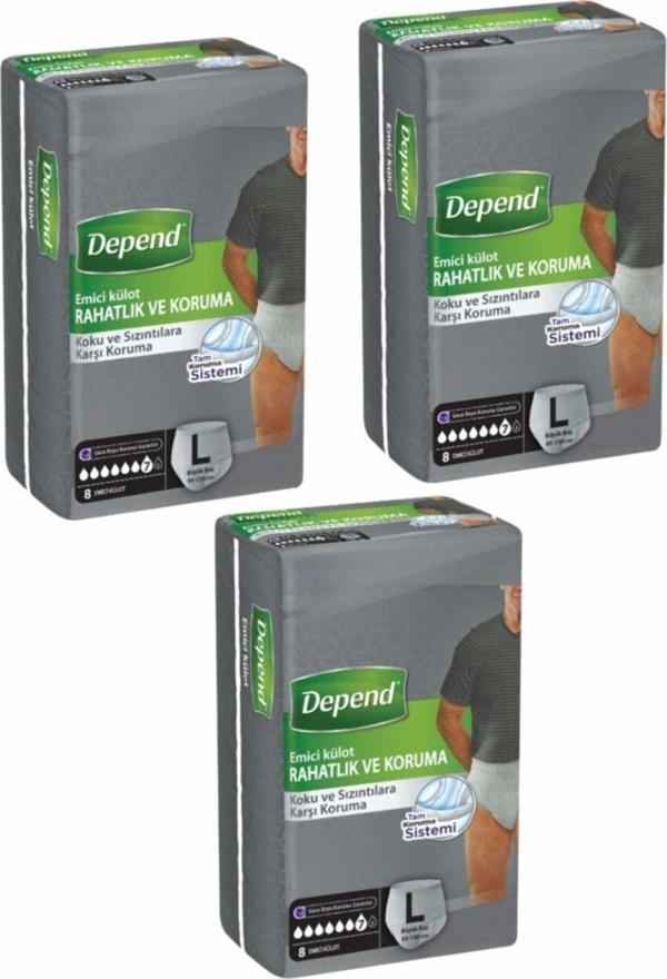 Depend Büyük Boy 10 Lu Erkek Emici Külot Large 30 Adet - Image 1