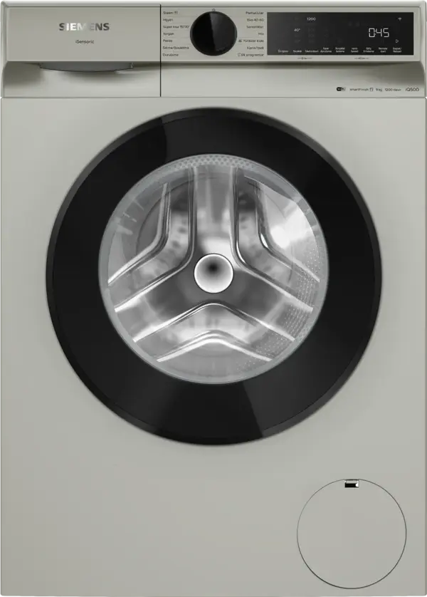 SİEMENS WG42K2ZXTR iQ500 Çamaşır Makinesi 9 kg 1200 dev./dak., Gümüş - Image 1