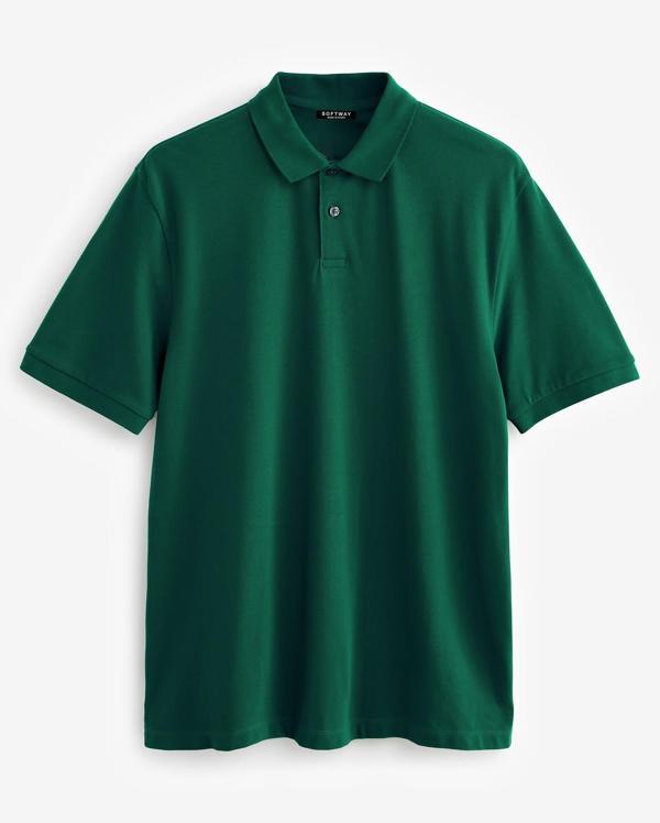Erkek Kısa Kollu Polo Yaka T-shirt - YEŞİL - Image 1