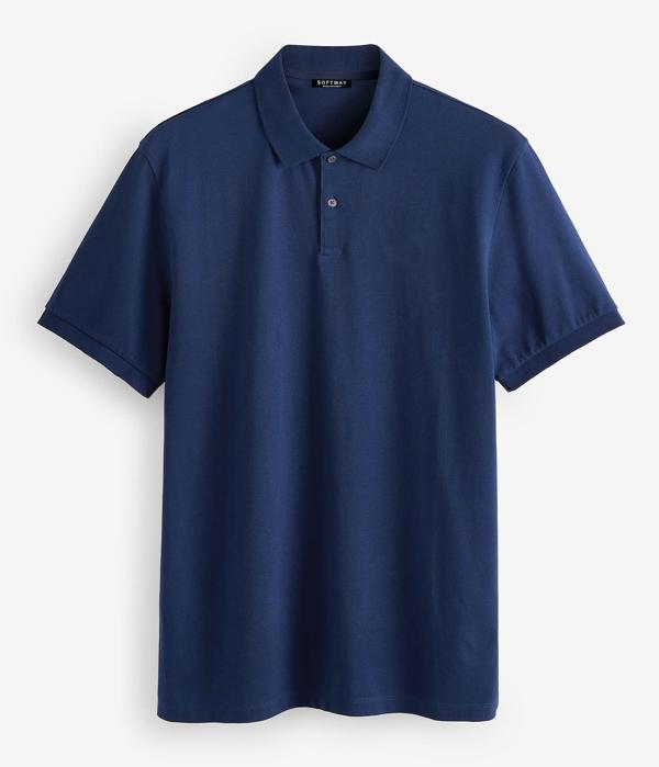 Erkek Kısa Kollu Polo Yaka T-shirt - İNDİGO - Image 1