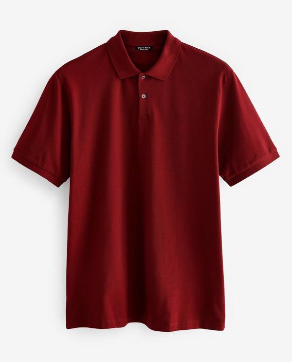 Erkek Kısa Kollu Polo Yaka T-shirt - BORDO - Image 1