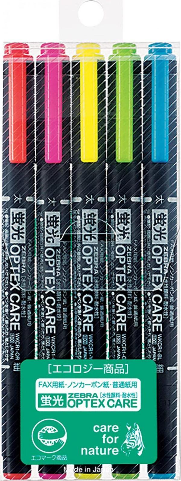 Zebra Optex Care 5'li Çift Taraflı İşaretleme Kalemi - Image 1
