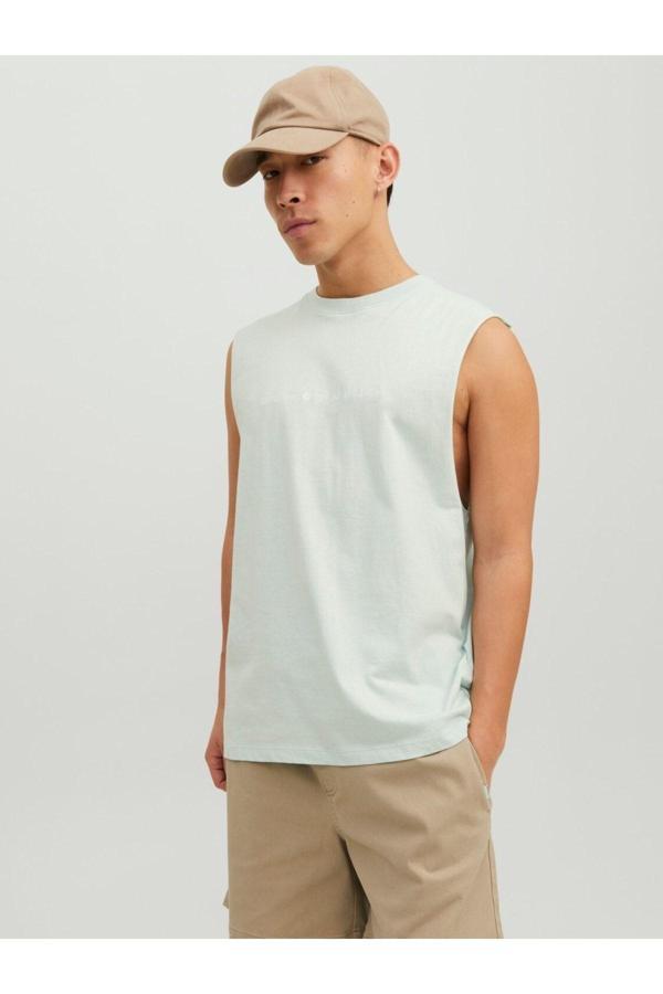Jack&Jones Kolsuz Atlet Mint Erkek Pamuklu T-shirt- 12210016 - Image 1