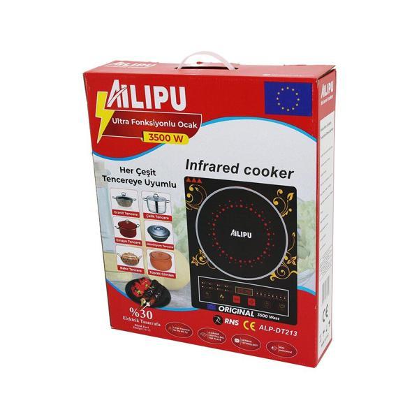 DİJİTAL TEKLİ ELEKTRİKLİ ULTRA FONKSİYONLU OCAK 3500W KIZILÖTESİ PİŞİRİCİ ZAMANLAYICI DOKUNMATİK ALP-DT213  - Image 1