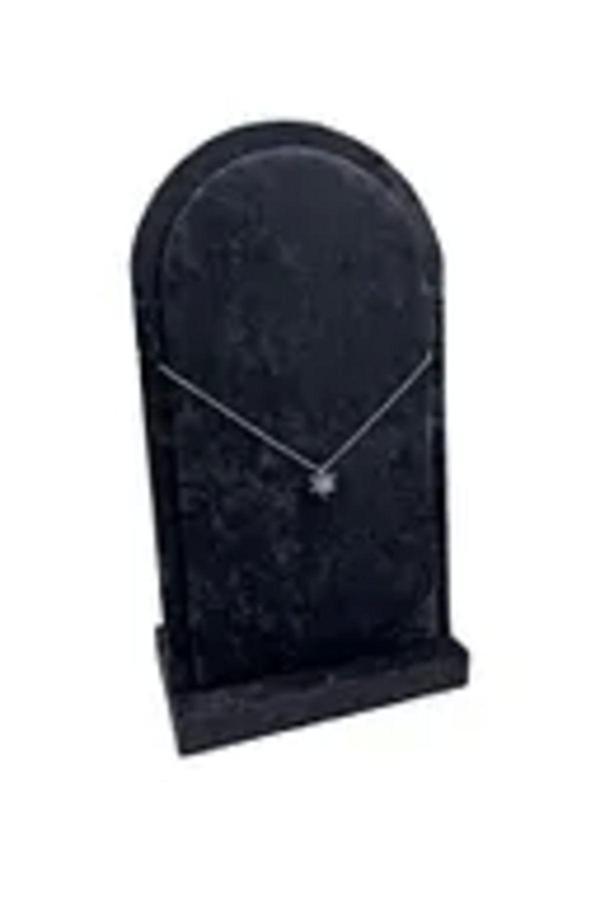 Megass Dekor Batum Model Süet Kumaş Siyah Renk 26/15 Cm Ayaklı Kolye Sergileme Standı - Image 1
