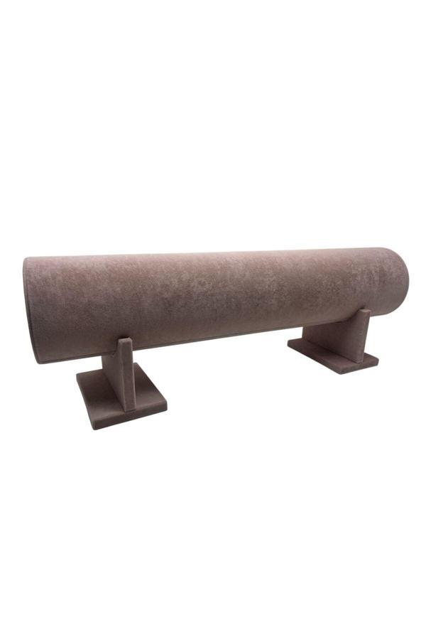 Megass Dekor Küçük Boy Süet Kumaş Pembe Renk 40 Cm Ayaklı Taç Standı - Image 1