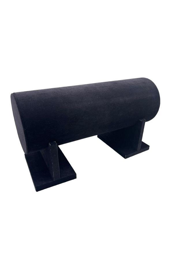 Megass Dekor Küçük Boy Süet Kumaş Siyah Renk 40 Cm Ayaklı Taç Standı - Image 1