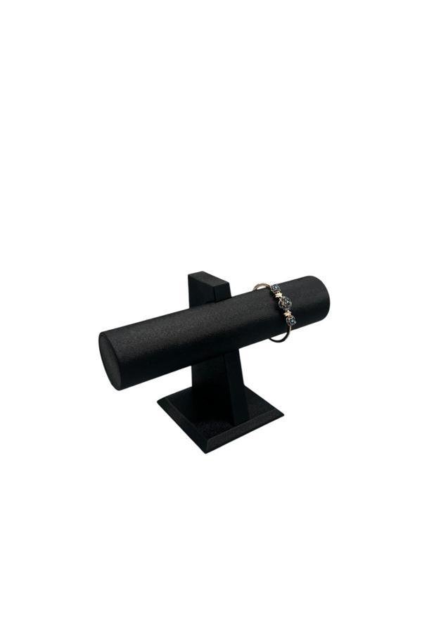 Megass Dekor Lüx Imera Deri Kumaş Lacivert Renk Boy 15 Cm En 23 Cm Tekli T Model Bilezik Sergileme - Image 1