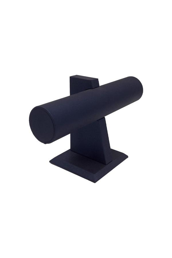 Megass Dekor Lüx Imera Deri Kumaş Lacivert Renk Boy 15 Cm En 23 Cm Tekli T Model Bilezik Sergileme - Image 1