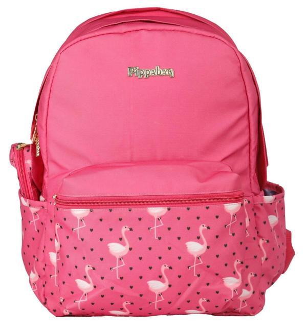 Pippa Flamingo Üç Gözlü Pembe Okul ve Günlük Sırt Çantası - Image 1