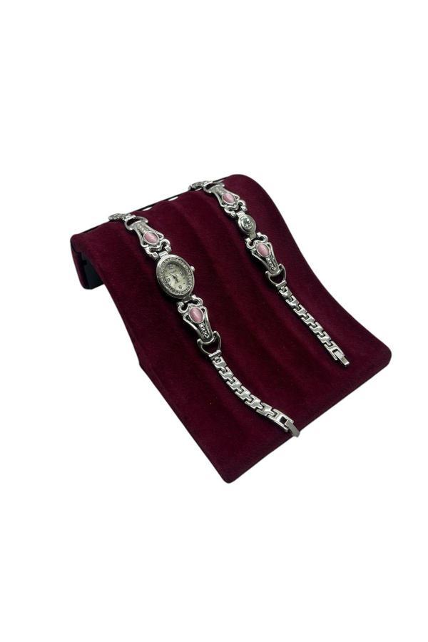 Megass Dekor Süet Kumaş Bordo Renk 16/11,5 Cm Bileklik Künye Standi - Image 1
