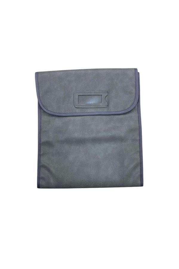 Megass Dekor Deri Kumaş Gri Renk 73 / 30 Cm Bileklik Sergileme Seyahat Çantası - Image 1